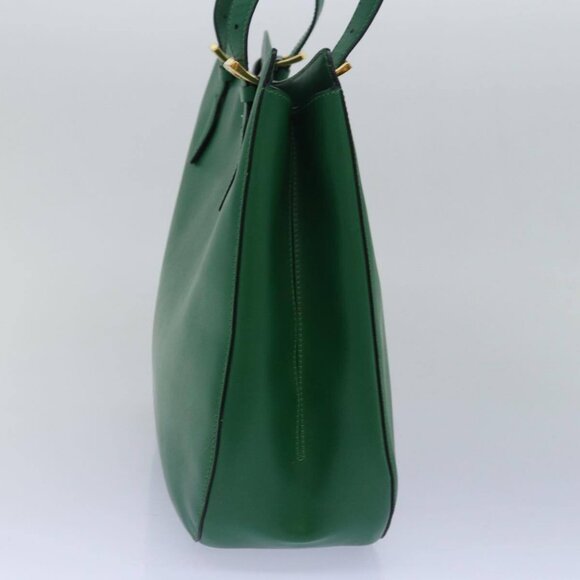 CELINE Shoulder Bag Leather Green Auth 81640 - Picture 4 of 15